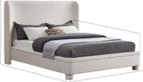 Penny Full Bed - Luxurious Upholstered Bed with Curved Headboard for Elegant Bedroom Decor Upgrade