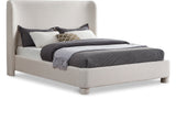 Penny Full Bed - Luxurious Upholstered Bed with Curved Headboard for Elegant Bedroom Decor Upgrade