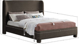 Penny Full Bed - Luxurious Upholstered Bed with Curved Headboard for Elegant Bedroom Decor Upgrade