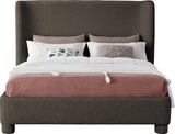 Penny Full Bed - Luxurious Upholstered Bed with Curved Headboard for Elegant Bedroom Decor Upgrade