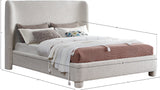 Penny Full Bed - Luxurious Upholstered Bed with Curved Headboard for Elegant Bedroom Decor Upgrade