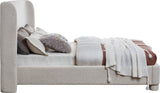Penny Full Bed - Luxurious Upholstered Bed with Curved Headboard for Elegant Bedroom Decor Upgrade