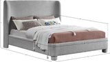 Penny Full Bed - Luxurious Upholstered Bed with Curved Headboard for Elegant Bedroom Decor Upgrade