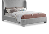 Penny Full Bed - Luxurious Upholstered Bed with Curved Headboard for Elegant Bedroom Decor Upgrade