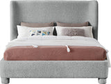Penny Full Bed - Luxurious Upholstered Bed with Curved Headboard for Elegant Bedroom Decor Upgrade
