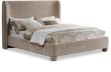 Penny Full Bed - Luxurious Upholstered Bed with Curved Headboard for Elegant Bedroom Decor Upgrade