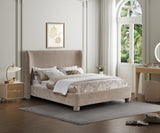 Penny Full Bed - Luxurious Upholstered Bed with Curved Headboard for Elegant Bedroom Decor Upgrade