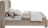 Penny Full Bed - Luxurious Upholstered Bed with Curved Headboard for Elegant Bedroom Decor Upgrade