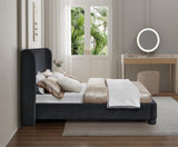 Penny Full Bed - Luxurious Upholstered Bed with Curved Headboard for Elegant Bedroom Decor Upgrade