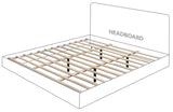Vaughn Cream Boucle Bed – Cozy, Contemporary Design with Natural Wood Base for Ultimate Comfort