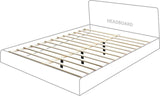 Vaughn Cream Boucle Bed – Cozy, Contemporary Design with Natural Wood Base for Ultimate Comfort