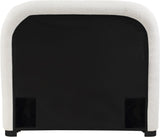 Vaughn Cream Boucle Bed - Cozy Contemporary Design with Sturdy Black Wood Base for Ultimate Comfort