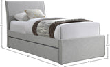 Myles Twin Trundle Bed - Stylish Contemporary Design with Durable Upholstery and Versatile Use