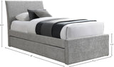 Myles Twin Trundle Bed - Stylish Contemporary Design with Durable Upholstery and Versatile Use