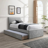 Myles Twin Trundle Bed - Stylish Contemporary Design with Durable Upholstery and Versatile Use