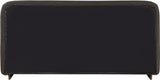 Rigby Art Deco King Bed in Rich Black Boucle Fabric with Fluted Base - Stylish & Modern Design