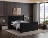 Elias Velvet King Bed – Elegant Contemporary Design with Solid Wood Frame for Modern Bedrooms Decor