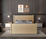 Elias Velvet King Bed – Elegant Contemporary Design with Solid Wood Frame for Modern Bedrooms Decor