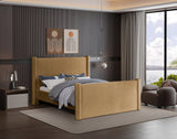 Elias Velvet King Bed – Elegant Contemporary Design with Solid Wood Frame for Modern Bedrooms Decor
