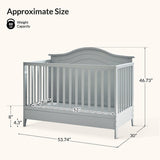 Fabiana Vintage Baby 5-in-1 Convertible Crib
