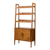 Andre 76" H x 36" W Solid Wood Ladder Bookcase