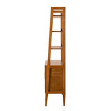 Andre 76" H x 36" W Solid Wood Ladder Bookcase