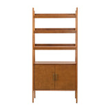 Andre 76" H x 36" W Solid Wood Ladder Bookcase