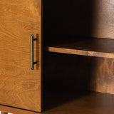 Andre 76" H x 36" W Solid Wood Ladder Bookcase