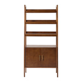 Andre 76" H x 36" W Solid Wood Ladder Bookcase