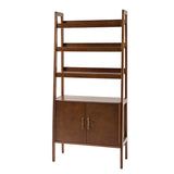 Andre 76" H x 36" W Solid Wood Ladder Bookcase
