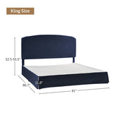 Amadeus Upholstered Platform Bed with Washable Slipcover for Bedroom