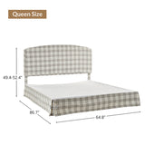 Amadeus Upholstered Platform Bed with Washable Slipcover for Bedroom