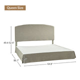 Amadeus Upholstered Platform Bed with Washable Slipcover for Bedroom