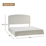Amadeus Upholstered Platform Bed with Washable Slipcover for Bedroom