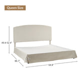 Amadeus Upholstered Platform Bed with Washable Slipcover for Bedroom