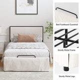 Rosa Upholstered Platform Storage Bed with Bed Skirt