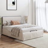Rosa Upholstered Platform Storage Bed with Bed Skirt