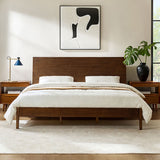 Vivian Solid Wood Platform Bed with USB Ports and Storage Space