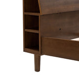 Vivian Solid Wood Platform Bed with USB Ports and Storage Space