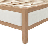 Sabina Farmhouse Style Upholstered Bed with Flip-Down Headboard