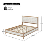 Sabina Farmhouse Style Upholstered Bed with Flip-Down Headboard