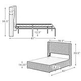 Mavis Upholstered KingBed BLACK
