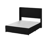 Mavis Upholstered Queen Bed BLACK