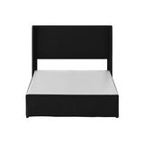 Mavis Upholstered Queen Bed BLACK