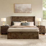 Rutilus King Bed-BROWN