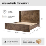 Rutilus King Bed-BROWN