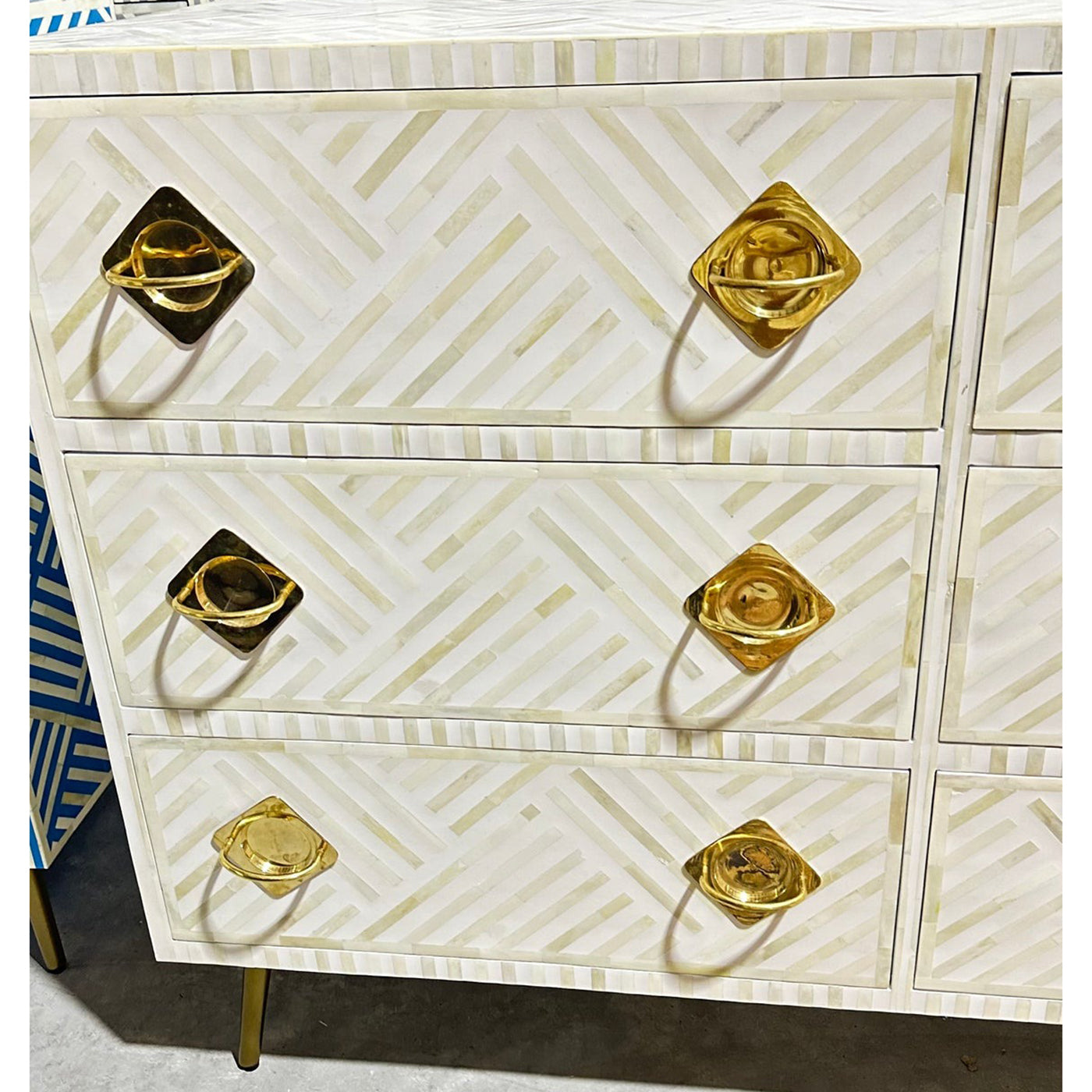 Bone Inlay 9 Drawer dresser