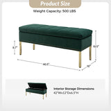 Egmund Upholstered Flip Top Storage Bench
