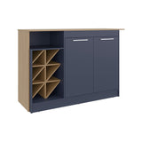 TUHOME Lugano Kitchen Island with Spacious Countertop, Open Shelves and Side Bottle Compartments, Multi-Use Storage and Prep Station for Modern Kitchens, Functional Organization for Cooking Essentials and Everyday Home Use