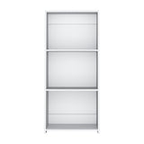 TUHOME Note 47" Tall Modern Ladder Bookcase with Three Open Tier Shelves, Slanted Vertical Design, Space-Saving Freestanding Organizer for Living Room, Bedroom or Home Office Storage, Contemporary Display and Organization Solution